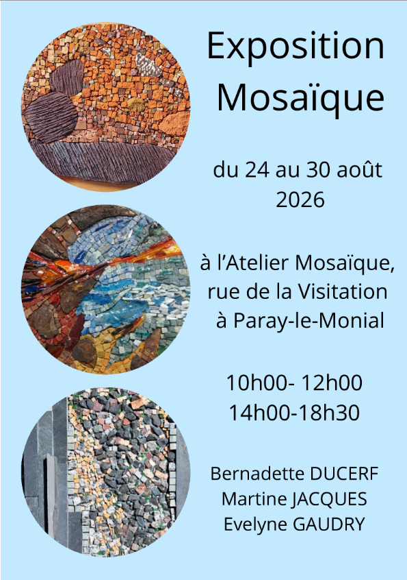 Exposition mosaïque24/08/2026 au 30/08/2026