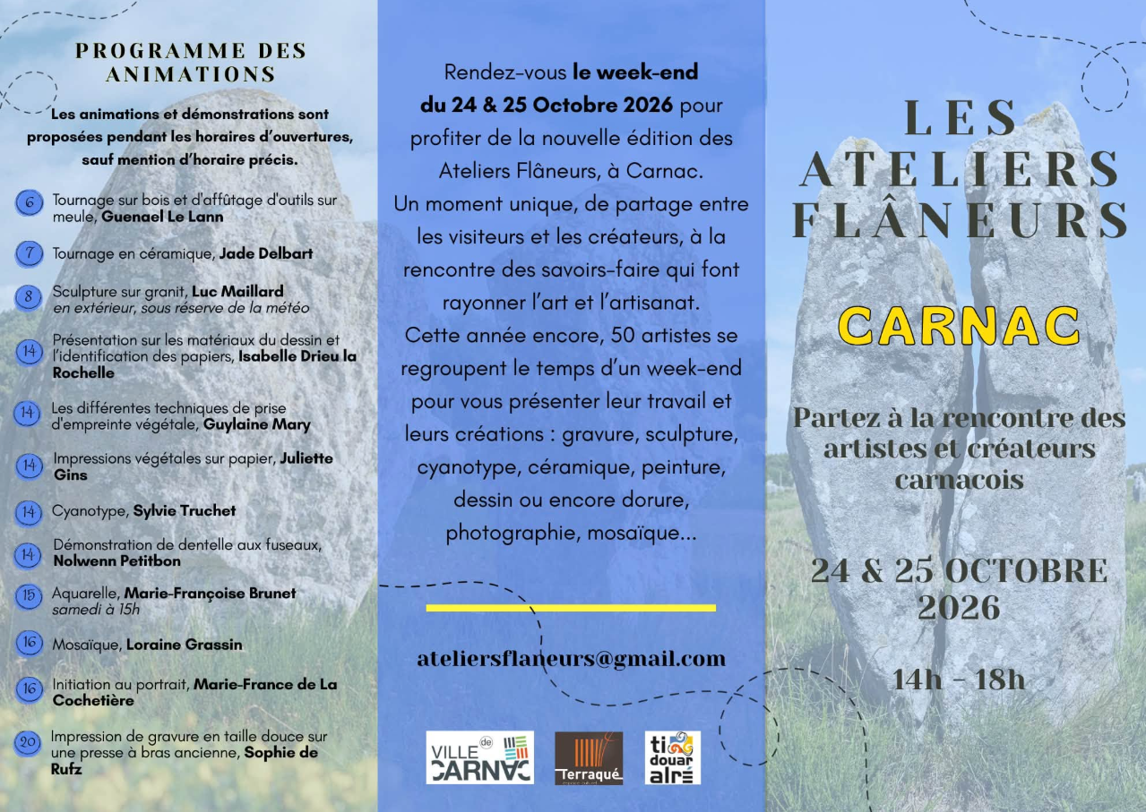 Les ateliers flâneurs24/10/2026 au 25/10/2026